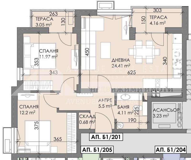 Продается  2 спальни Бургас , Меден рудник - зона В , 91 кв.м | 91488943 - изображение [2]