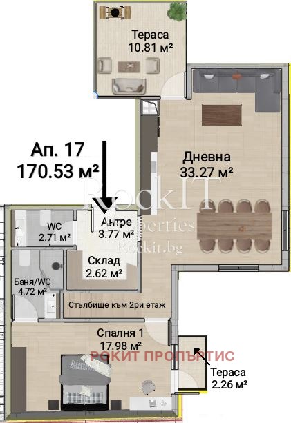 Zu verkaufen  3 Schlafzimmer Sofia , Zona B-19 , 171 qm | 31663555 - Bild [5]