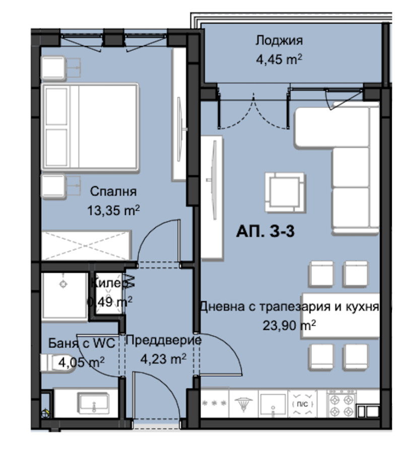 À vendre  1 chambre Plovdiv , Hristo Smirnenski , 75 m² | 90188832 - image [3]