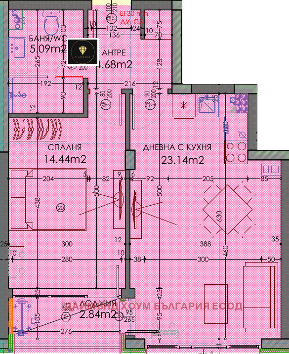 De vânzare  1 dormitor Plovdiv , Traciia , 71 mp | 55400495 - imagine [2]