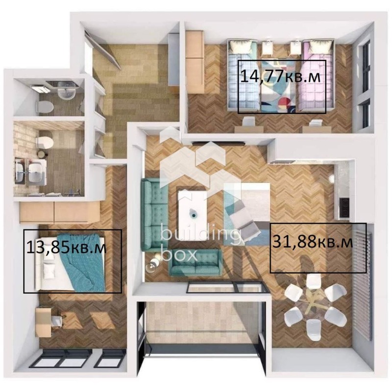 Продаја  2 спаваће собе Софија , Малинова долина , 105 м2 | 76817253 - слика [12]