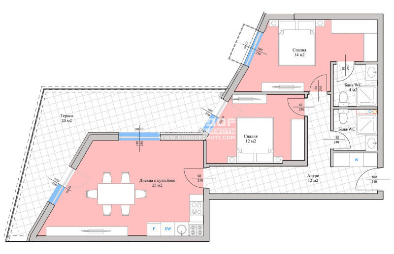 Satılık  2 yatak odası Plovdiv , Ostromila , 122 metrekare | 72822791 - görüntü [7]