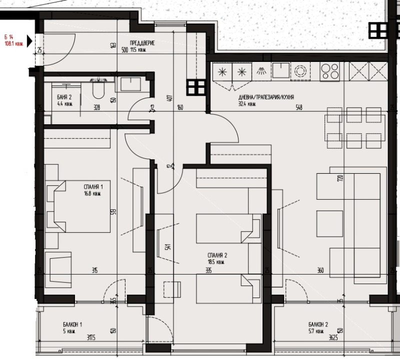 En venta  2 dormitorios Sofia , Krastova vada , 129 metros cuadrados | 78205951 - imagen [6]