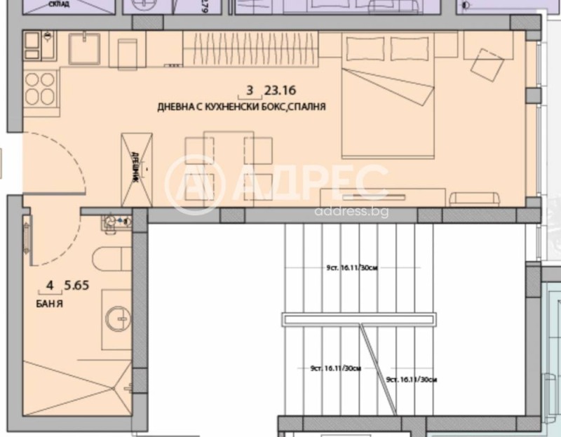 Til salg  Studie Sofia , Malinova dolina , 40 kvm | 76743570 - billede [3]