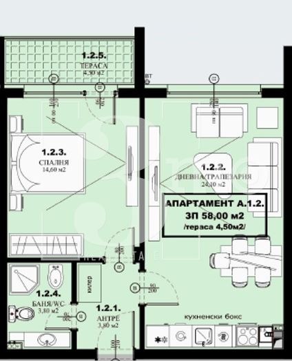 Till salu  1 sovrum region Sofia , Elin Pelin , 66 kvm | 30638775 - bild [10]