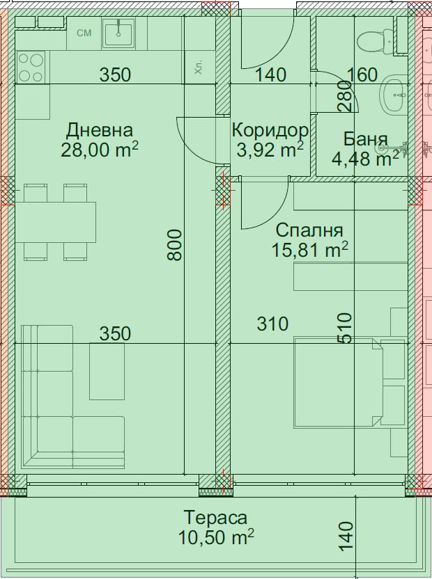 Продава 2-СТАЕН, гр. Благоевград, Струмско