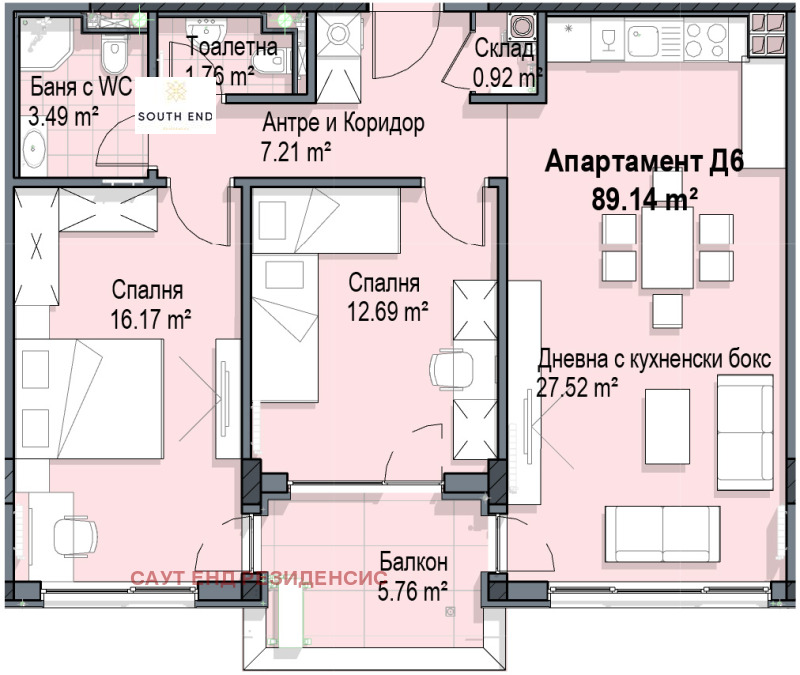 Til salg  2 soveværelser Sofia , Krastova vada , 107 kvm | 99358055 - billede [6]