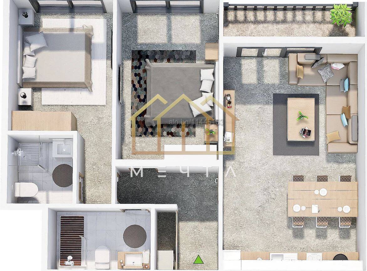 Продава 3-СТАЕН, гр. Пловдив, Христо Смирненски, снимка 3 - Апартаменти - 56218084
