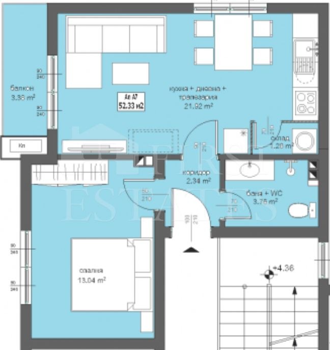 En venta  1 dormitorio Sofia , Simeonovo , 65 metros cuadrados | 23717818 - imagen [8]