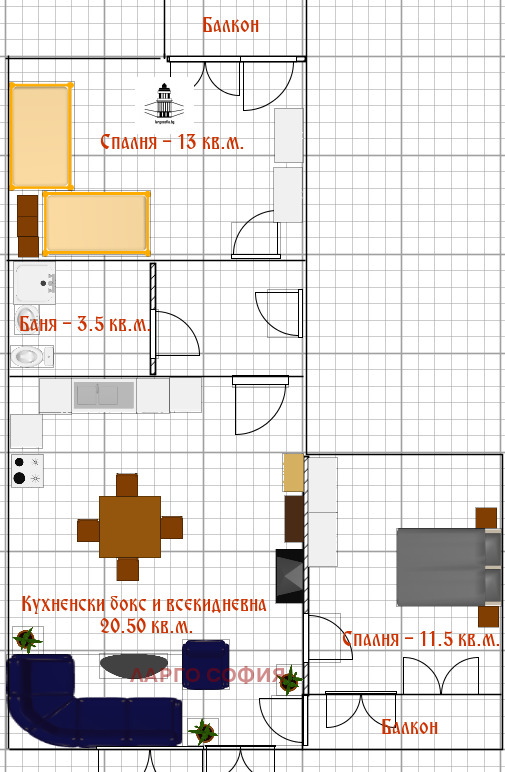 Продава  2-стаен град София , Манастирски ливади , 70 кв.м | 12387169