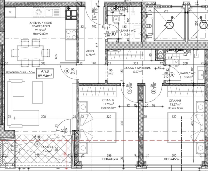 Продава 3-СТАЕН, гр. София, Полигона, снимка 2 - Апартаменти - 56208539