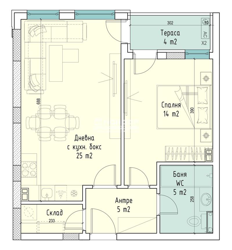 Zu verkaufen  1 Schlafzimmer Plowdiw , Zentar , 79 qm | 34485432 - Bild [2]