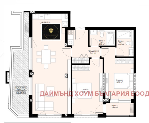 In vendita  2 camere da letto Plovdiv , Hristo Smirnenski , 141 mq | 35005881 - Immagine [2]