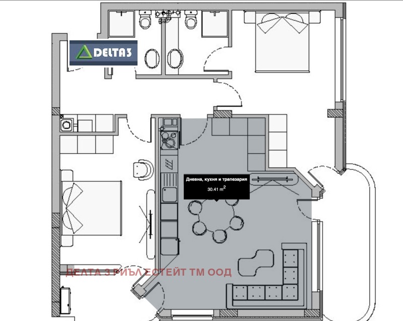 De vânzare  2 dormitoare Sofia , Malinova dolina , 126 mp | 30058725 - imagine [2]