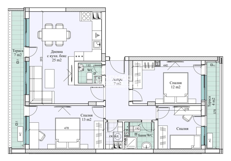 Satılık  3+ yatak odası Plovdiv , Vastaniçeski , 128 metrekare | 40873965 - görüntü [2]