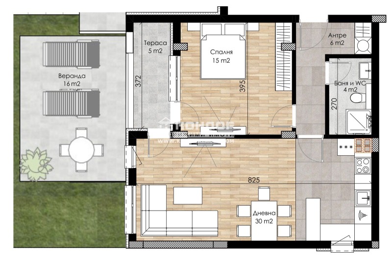 En venta  1 dormitorio Plovdiv , Ostromila , 97 metros cuadrados | 73817178 - imagen [3]