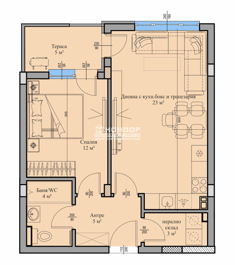 Продава  2-стаен град Пловдив , Въстанически , 70 кв.м | 63773573 - изображение [2]