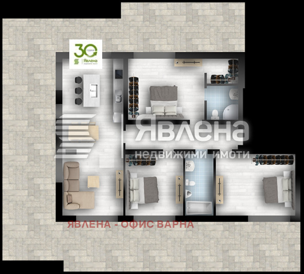 Satılık  3 yatak odası Varna , k.k. Sv.Sv. Konstantin i Elena , 156 metrekare | 68662114 - görüntü [4]