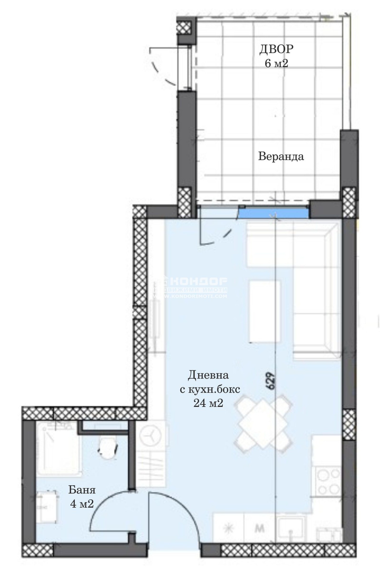 Продава 1-СТАЕН, гр. Пловдив, Тракия, снимка 2 - Апартаменти - 50135688