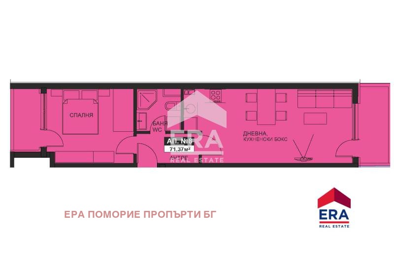 Продава 2-СТАЕН, гр. Поморие, област Бургас, снимка 3 - Aпартаменти - 48579264