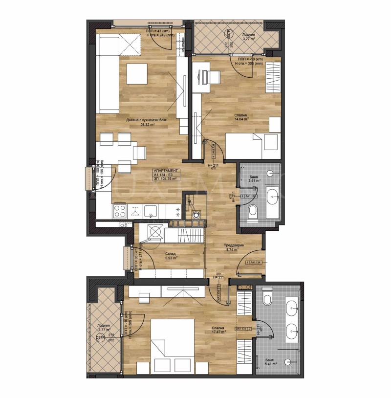 En venta  2 dormitorios Sofia , Boyana , 135 metros cuadrados | 52300005 - imagen [4]