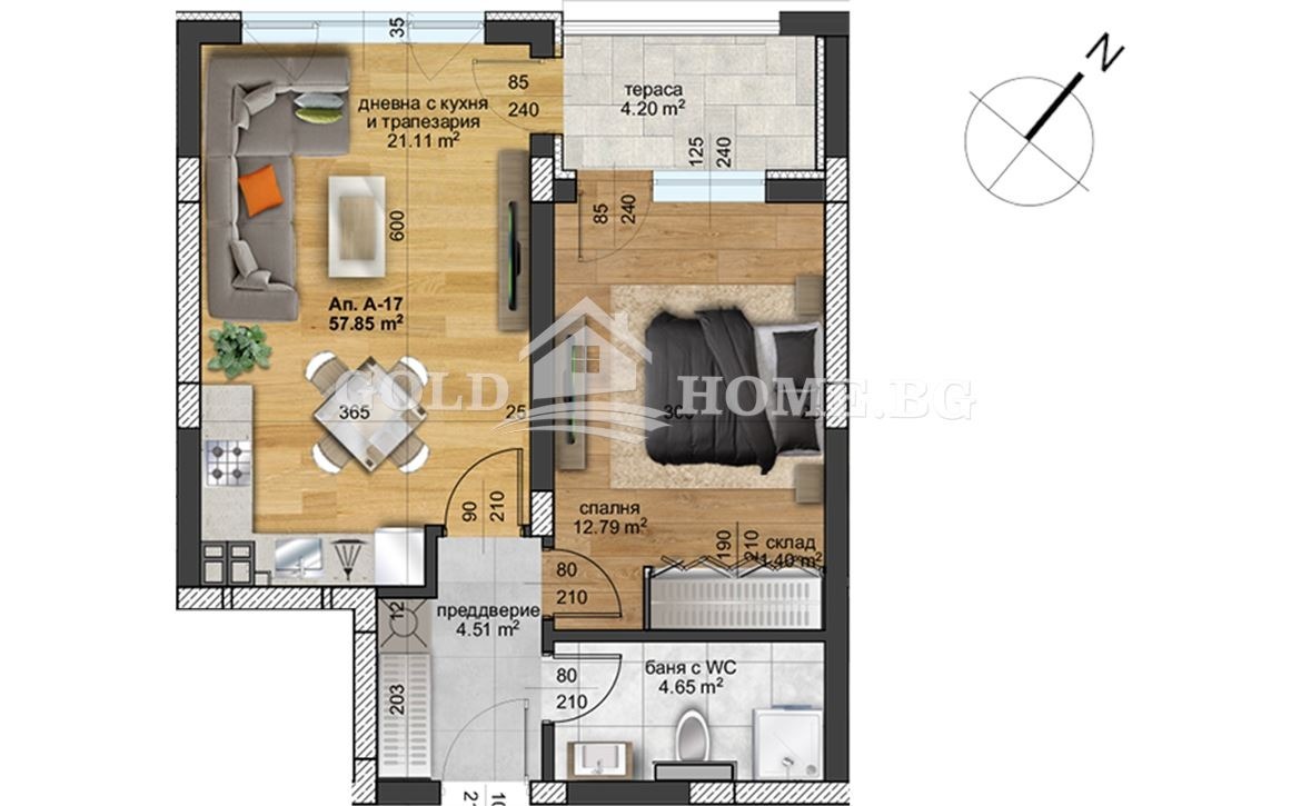Продава 2-СТАЕН, гр. Пловдив, Отдих и култура, снимка 3 - Апартаменти - 55388637