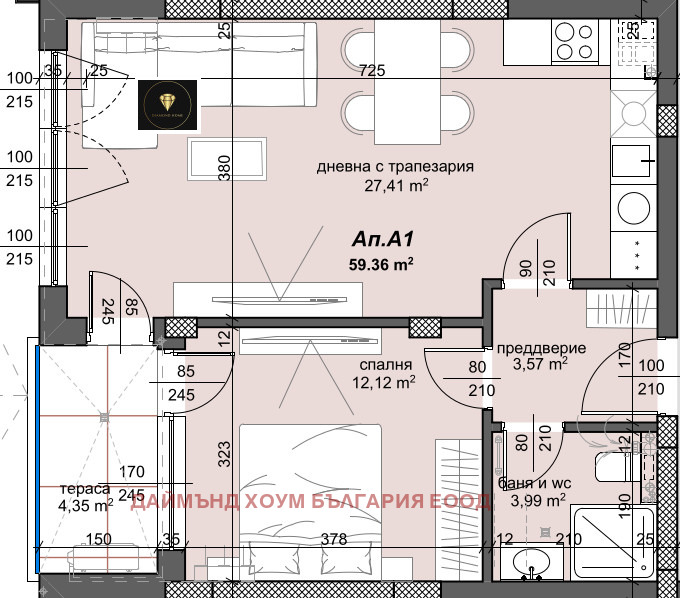 Продава  2-стаен град Пловдив , Тракия , 74 кв.м | 78712950 - изображение [2]