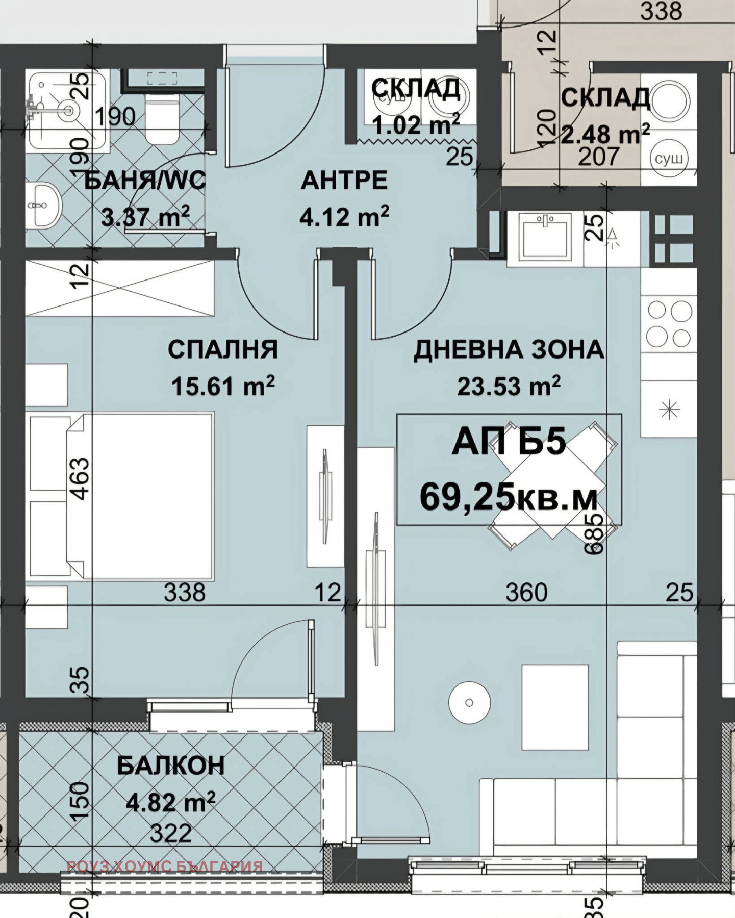 Продава 2-СТАЕН, гр. Пловдив, Беломорски, снимка 3 - Апартаменти - 54593923