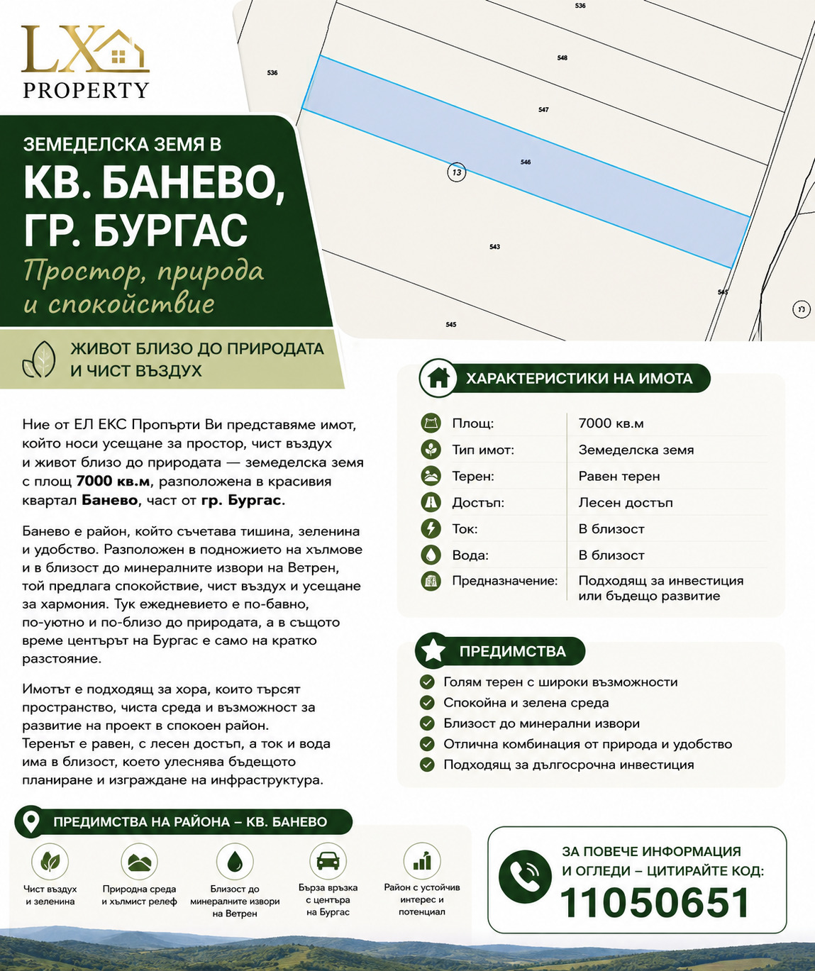 Продава ПАРЦЕЛ, гр. Бургас, Банево, снимка 2 - Парцели - 54616265