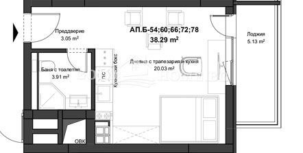 Продаја  Студио Пловдив , Кјучук Париж , 45 м2 | 80999532 - слика [3]