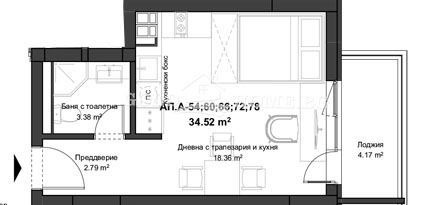 Продаја  Студио Пловдив , Кјучук Париж , 45 м2 | 80999532 - слика [2]