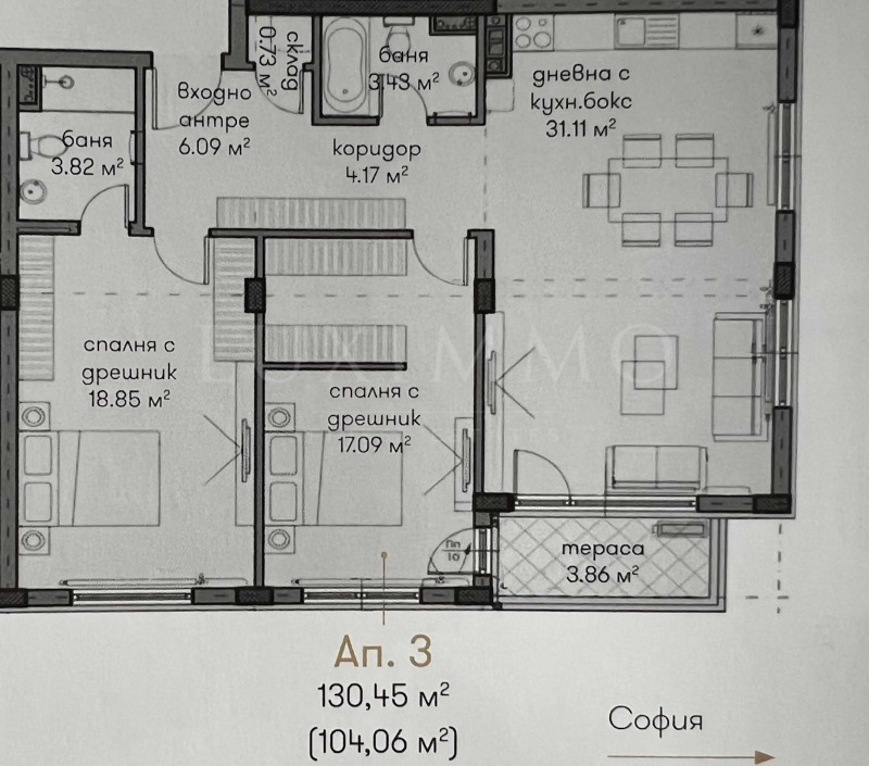 Satılık  2 yatak odası Sofia , Dragalevci , 130 metrekare | 93996273 - görüntü [15]
