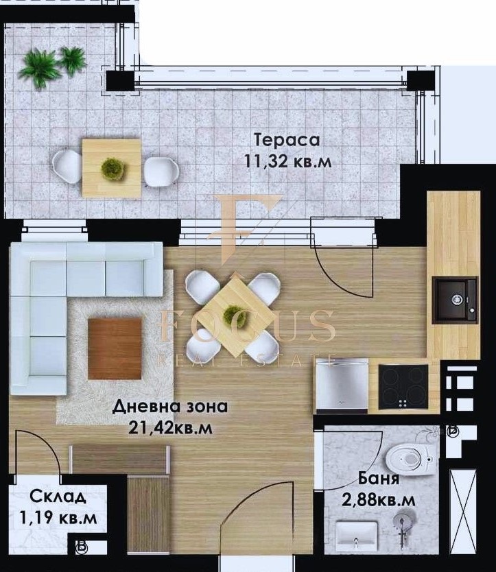 Продава 1-СТАЕН, гр. Пловдив, Южен, снимка 2 - Aпартаменти - 49312710