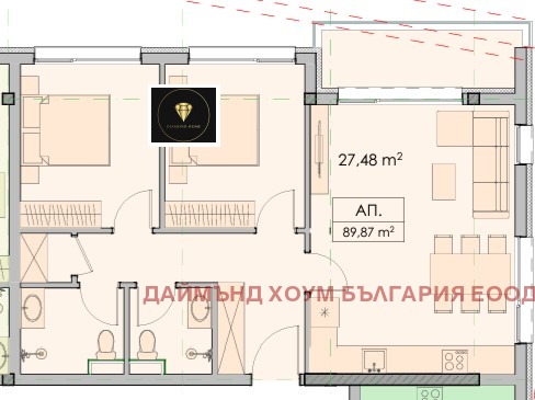 Продава 3-СТАЕН, гр. Пловдив, Прослав, снимка 2 - Aпартаменти - 47455734