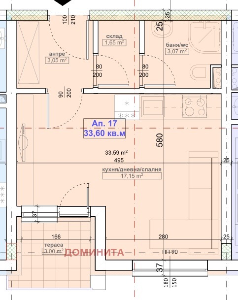 Продава 1-СТАЕН, гр. Приморско, област Бургас, снимка 4 - Aпартаменти - 48782930