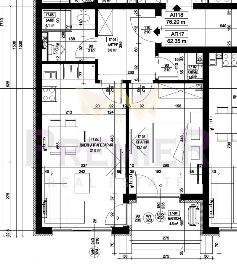 Myytävänä  1 makuuhuone Sofia , Malinova dolina , 76 neliömetriä | 31138983 - kuva [9]