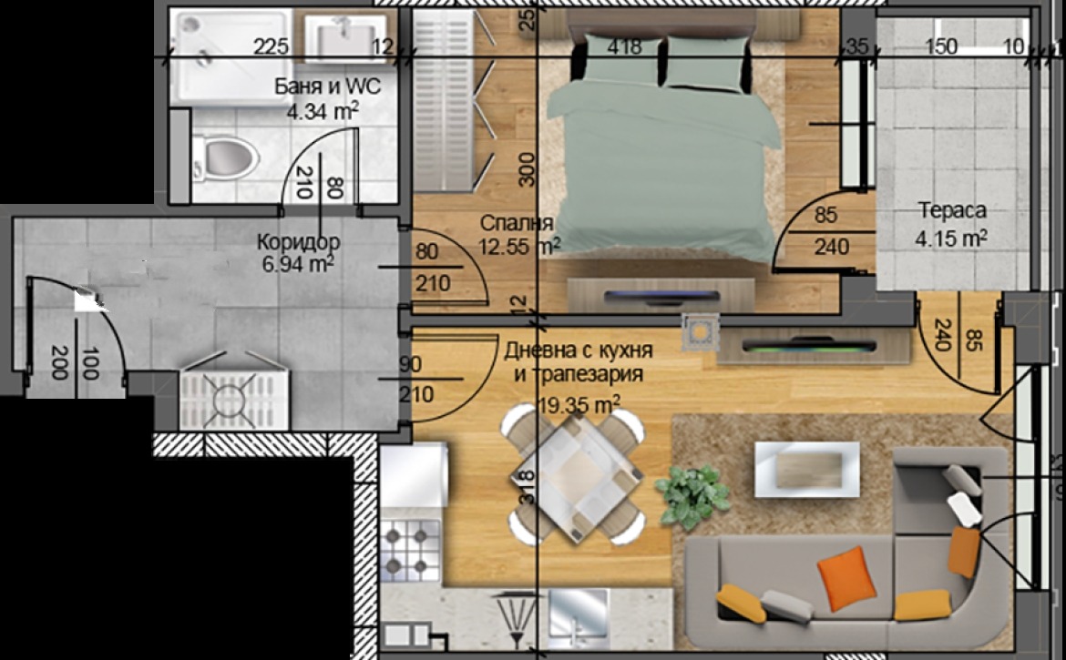 Продава 2-СТАЕН, гр. Пловдив, Христо Смирненски, снимка 2 - Апартаменти - 56267441