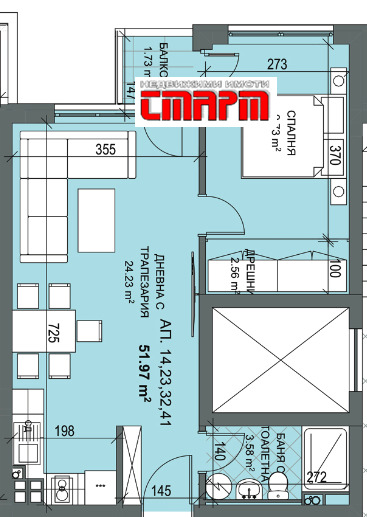 Продава 2-СТАЕН, гр. Стара Загора, Самара 3, снимка 3 - Aпартаменти - 46755448