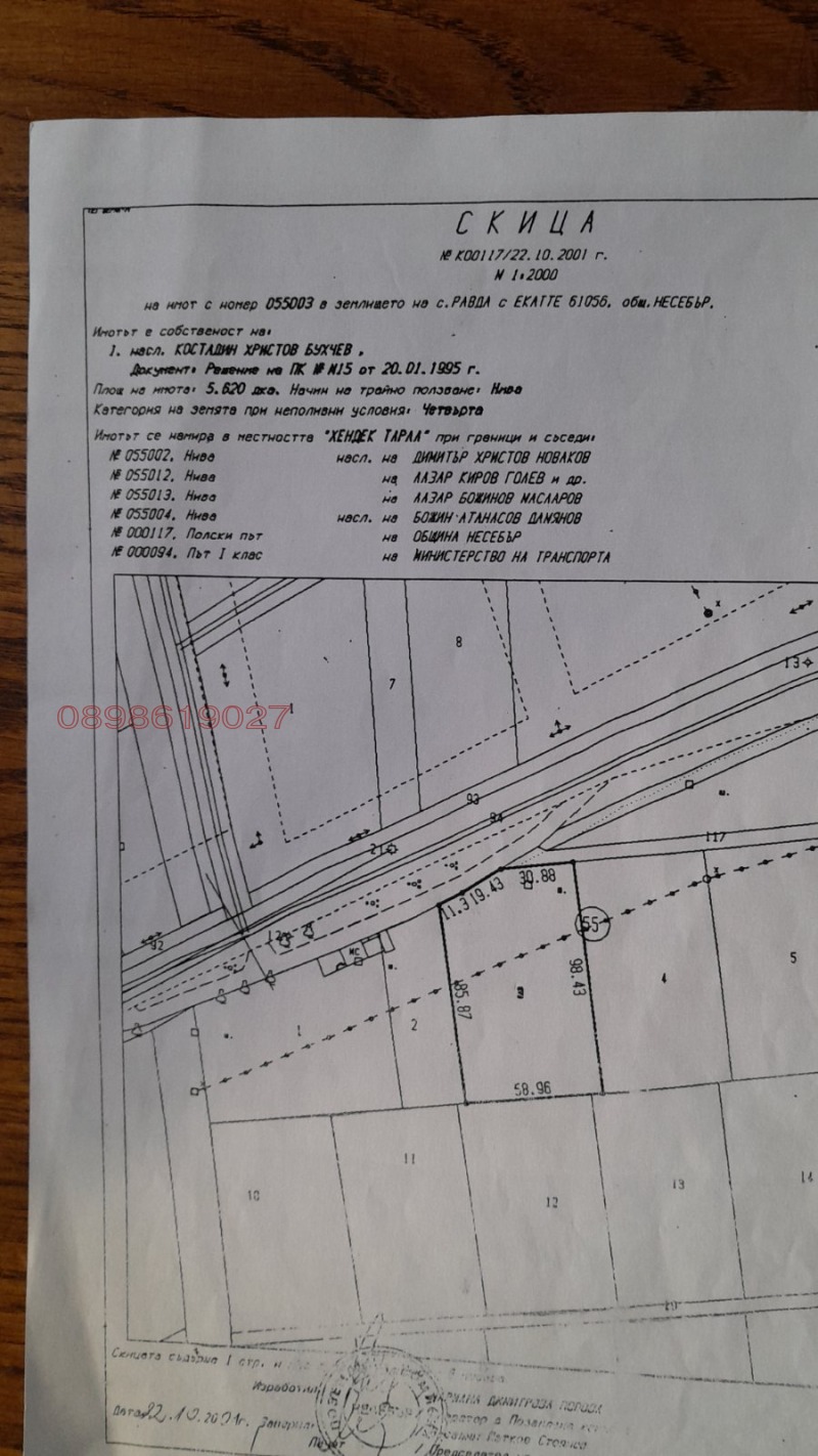 Продава ЗЕМЕДЕЛСКА ЗЕМЯ, гр. Несебър, област Бургас