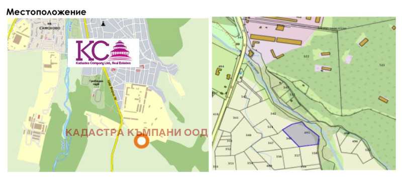 Продава ЗЕМЕДЕЛСКА ЗЕМЯ в област София, гр. Самоков - 9.069 дка / 226 725 € » 443 435.56 лв., КАДАСТРА КЪМПАНИ ООД