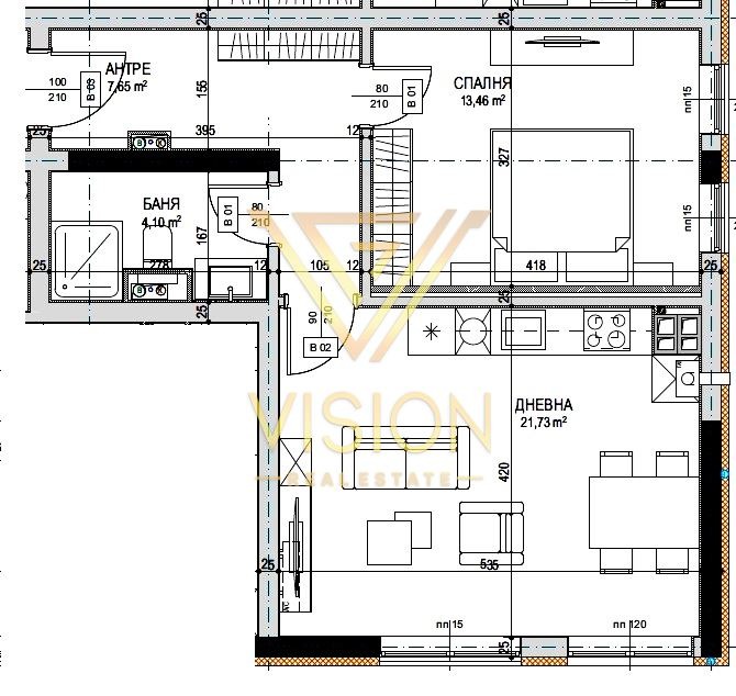 Na prodej  1 ložnice Sofia , Simeonovo , 68 m2 | 94417045