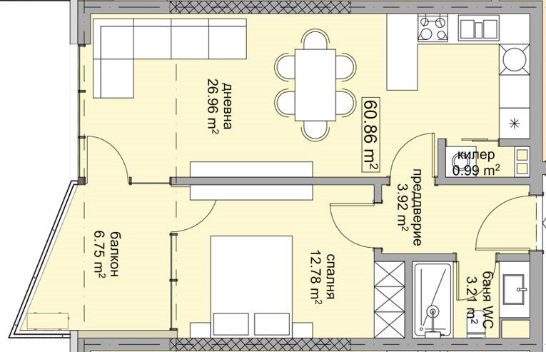 Продава 2-СТАЕН, гр. Варна, м-т Горна Трака