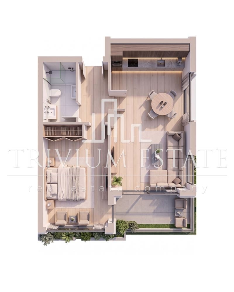 Продава 2-СТАЕН, гр. Пловдив, Коматевско шосе, снимка 2 - Апартаменти - 55483186