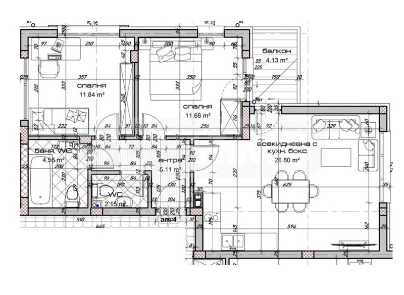 Zu verkaufen  2 Schlafzimmer Warna , Winiza , 97 qm | 80564438 - Bild [2]