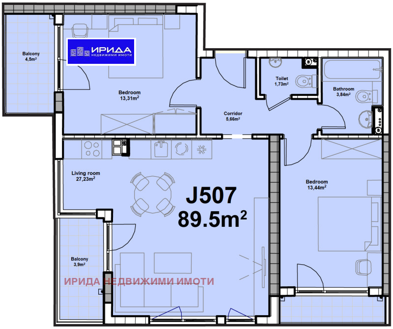 Zu verkaufen  2 Schlafzimmer Sofia , Poligona , 106 qm | 63238320