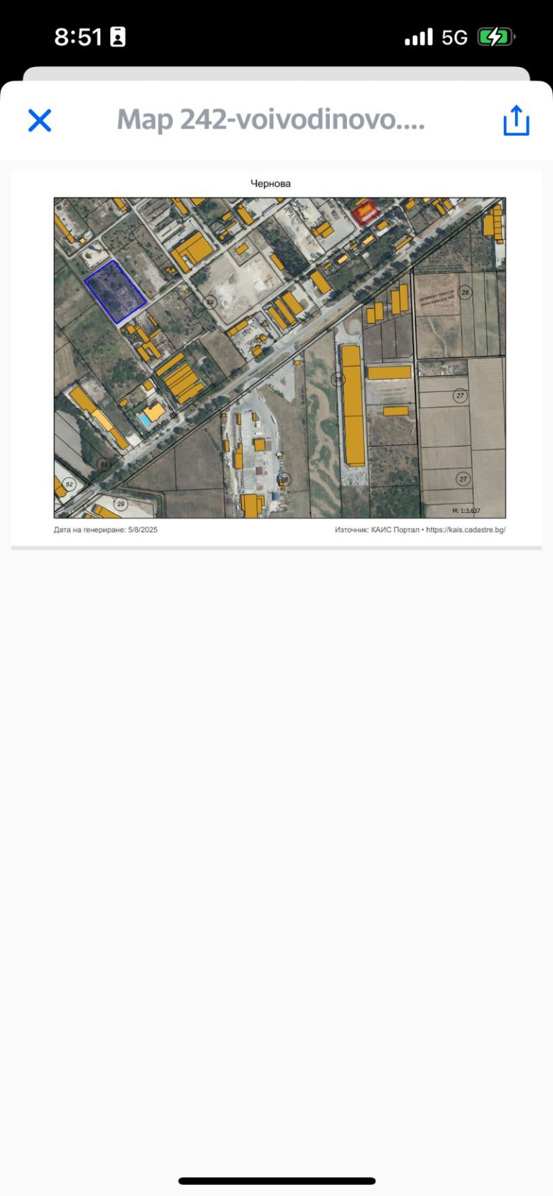Til salg  Grund region Plovdiv , Vojvodinovo , 8012 kvm | 89942057 - billede [2]