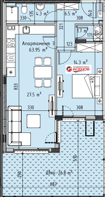 Продава 2-СТАЕН, гр. София, Витоша, снимка 2 - Aпартаменти - 47510128