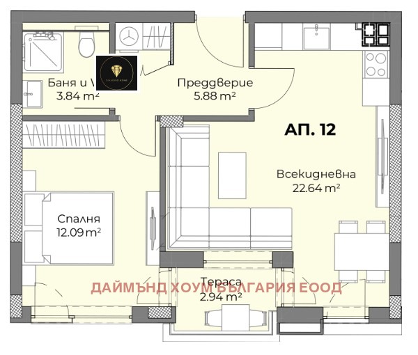 Продава 2-СТАЕН, гр. Пловдив, Христо Смирненски, снимка 3 - Aпартаменти - 48611395