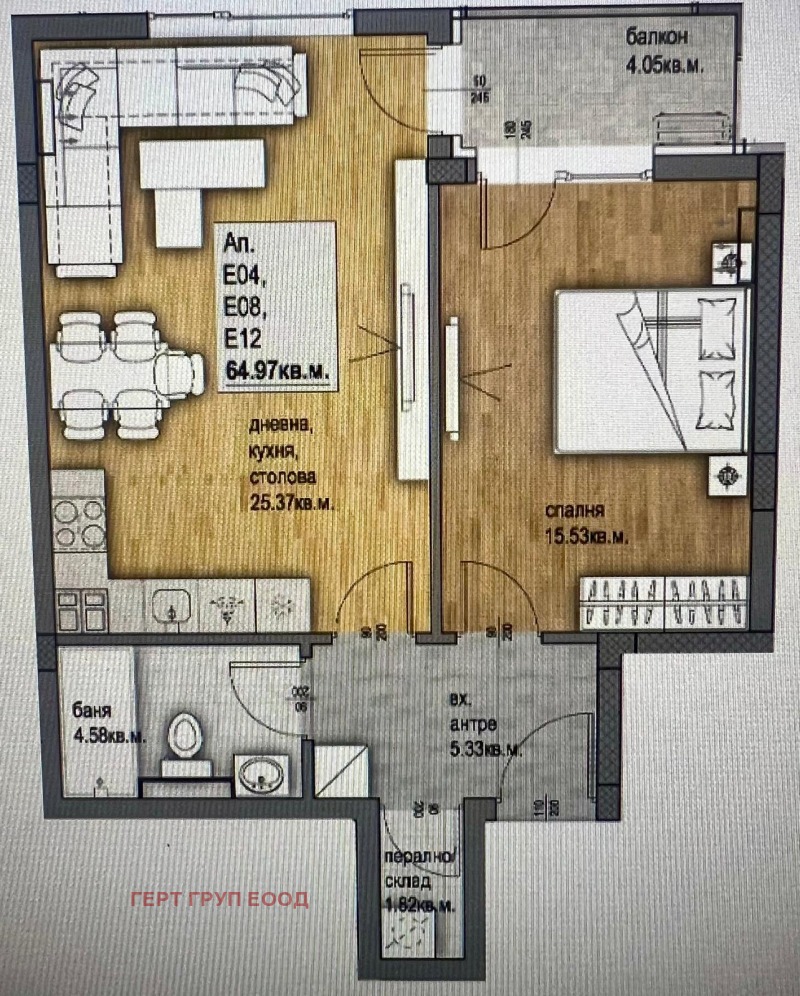 À venda  1 quarto Plovdiv , Hristo Smirnenski , 82 m² | 65042141 - imagem [3]