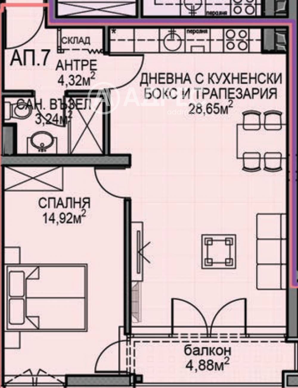 Продава 2-СТАЕН, гр. София, Обеля 2, снимка 4 - Апартаменти - 55457209